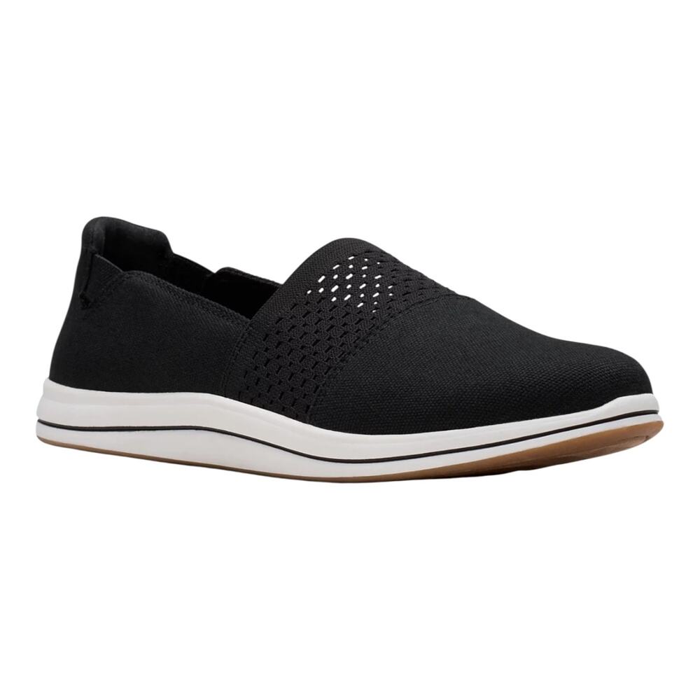 Clarks Women's Cloud Steppers Breeze Vibe Casual Flats Black Size 7 1/2 W